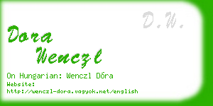 dora wenczl business card